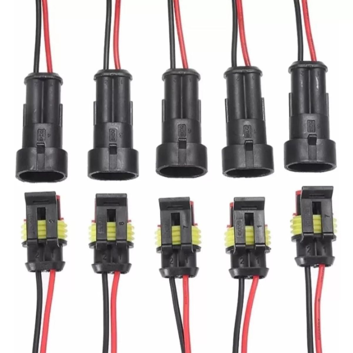 KUANGYE - Set Conectores Eléctricos Impermeables 2 Pines 12v Universal