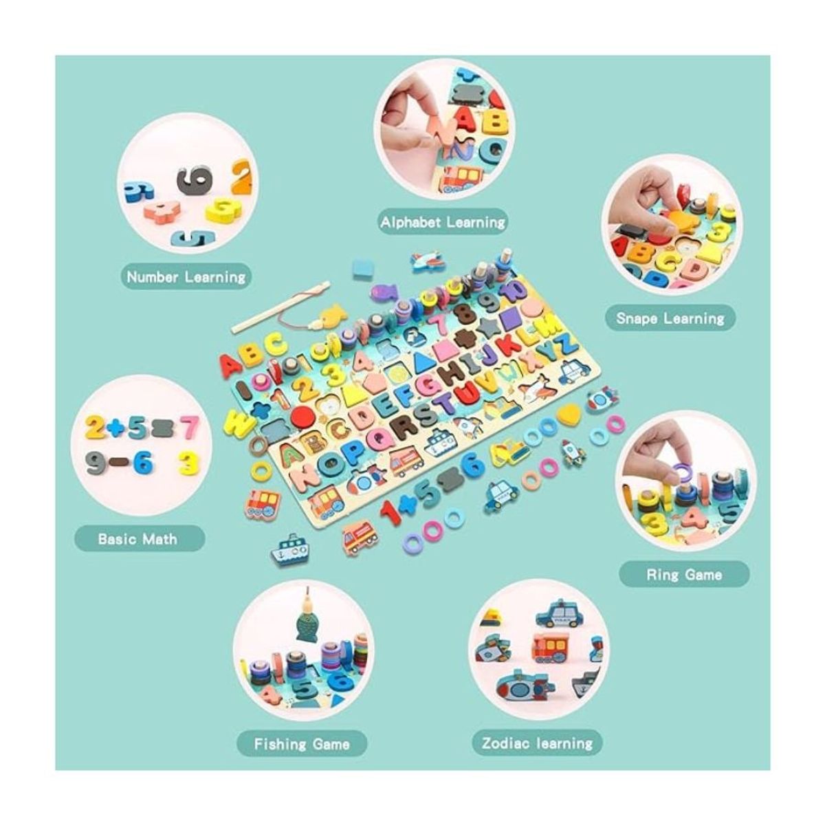 GENERICO - Tablero De Mesa Alfabetos Rompecabezas Educación 135pcs