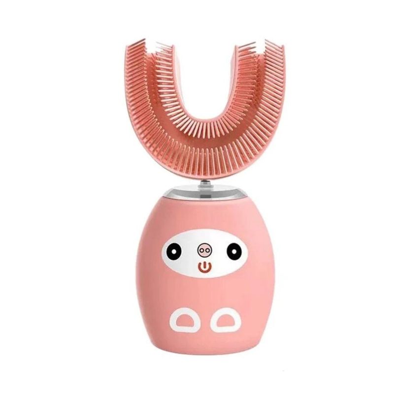 GENERICO - Cepillo Bucal Ultrasonico Infantil Limpiador Dientes Rosa