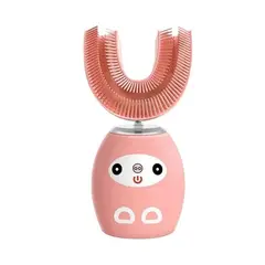 GENERICO - Cepillo Bucal Ultrasonico Infantil Limpiador Dientes Rosa