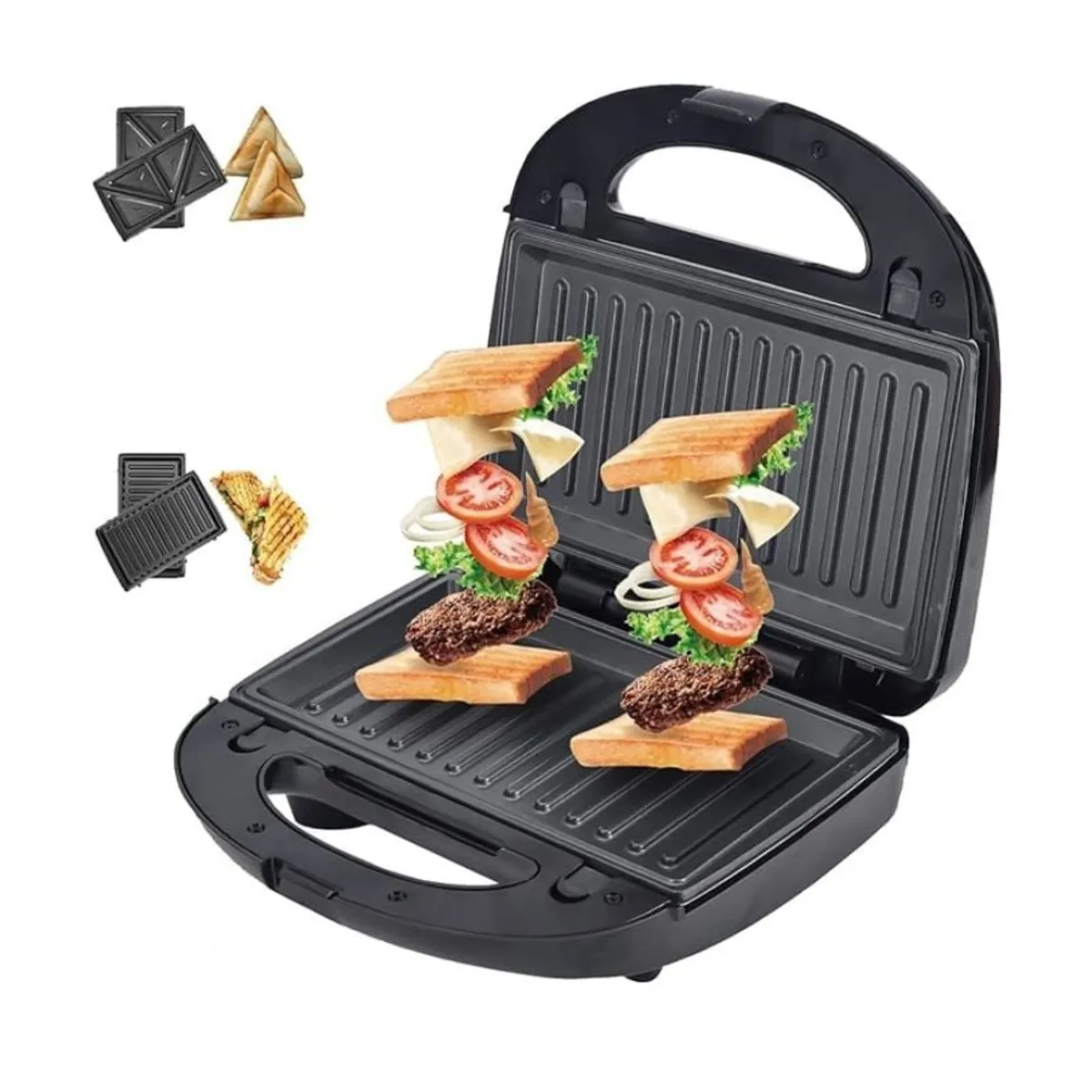 GENERICO - Sandwichera 3 En 1 Raf 850w Donas Panes Antiadherente
