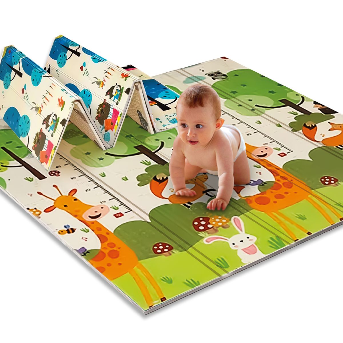 DEBEBE - Alfombra Antigolpes Bebe Plegable Debebe 180x190x1cm