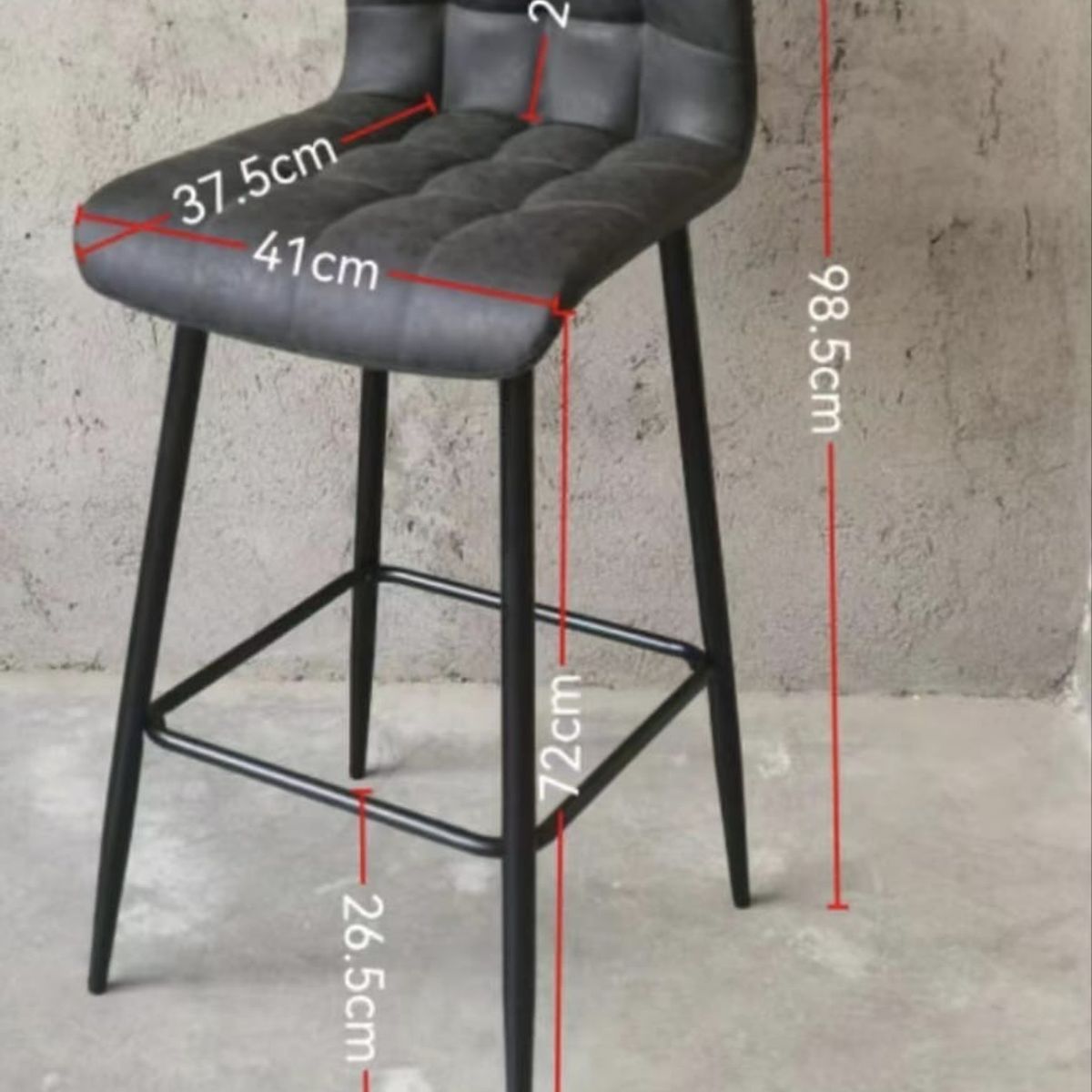 GENERICO - Silla Bar Madrid 63 Gris (1 UNIDAD)