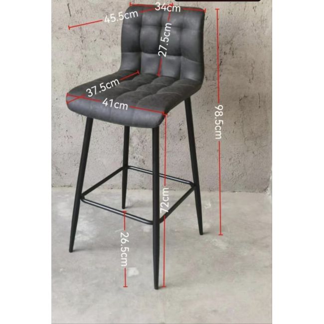 GENERICO - Silla Bar Madrid 63 Gris (1 UNIDAD)