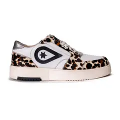 LANDAZURI - Zapatilla Cuero Stella Blanco Print