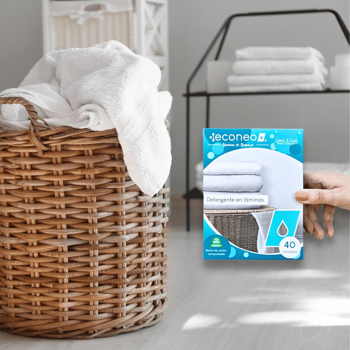 ECONEO - Detergente en Láminas Econeo 40 u. Detergente de Ropa