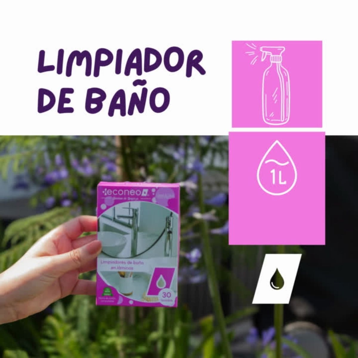 ECONEO - Limpiador de Baños en Láminas Econeo 30 u. Limpia Baños