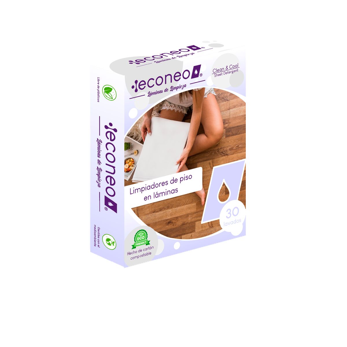 ECONEO - Limpiador de Pisos en Láminas Econeo 30 u. Limpiapisos