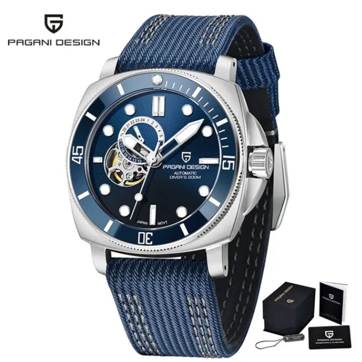 PAGANI - Reloj Hombre PAGANI SUMERSIBLE Automático Cristal de Zafiro