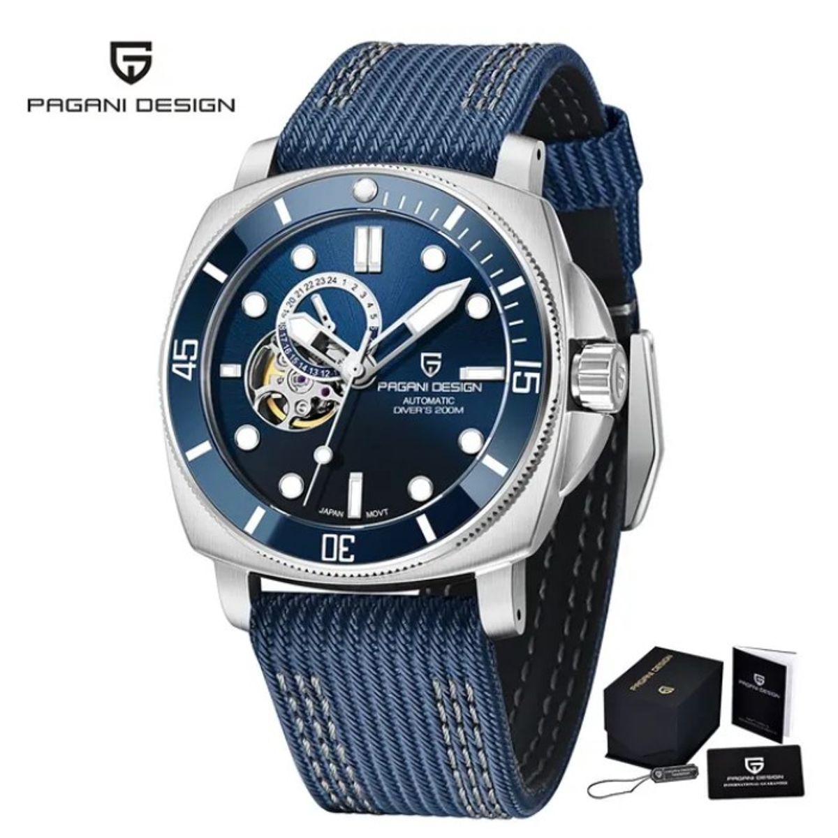 PAGANI - Reloj Hombre PAGANI SUMERSIBLE Automático Cristal de Zafiro