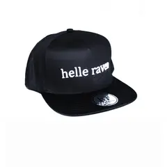 HELLE RAVEN HR - Gorro snapback marca visera plana color negro