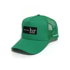HELLE RAVEN HR - Gorro snapback marca visera curva etiqueta color verde