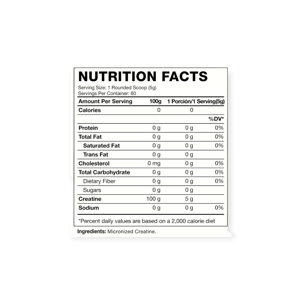 HEXACORE - CREATINA 100% PURE 300GR 60 SERVICIOS - HEXACORE