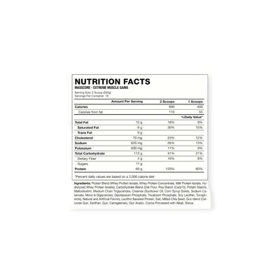 Imagen 2 del producto GANADOR MASSCORE EXTREME MUSCLE GAINS 7 LBS COOKIES -