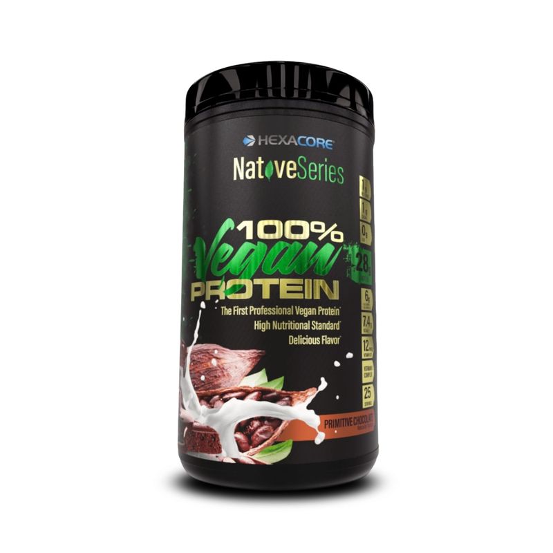 HEXACORE - PROTEINA 100% VEGAN PROTEIN 25 SV 2LBS CHOCOLATE - HEXACORE