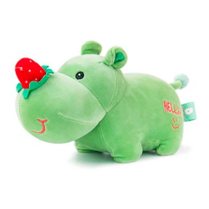 GENERICO - Rinoceronte De Peluche Nariz Frutilla Super Suave Verde