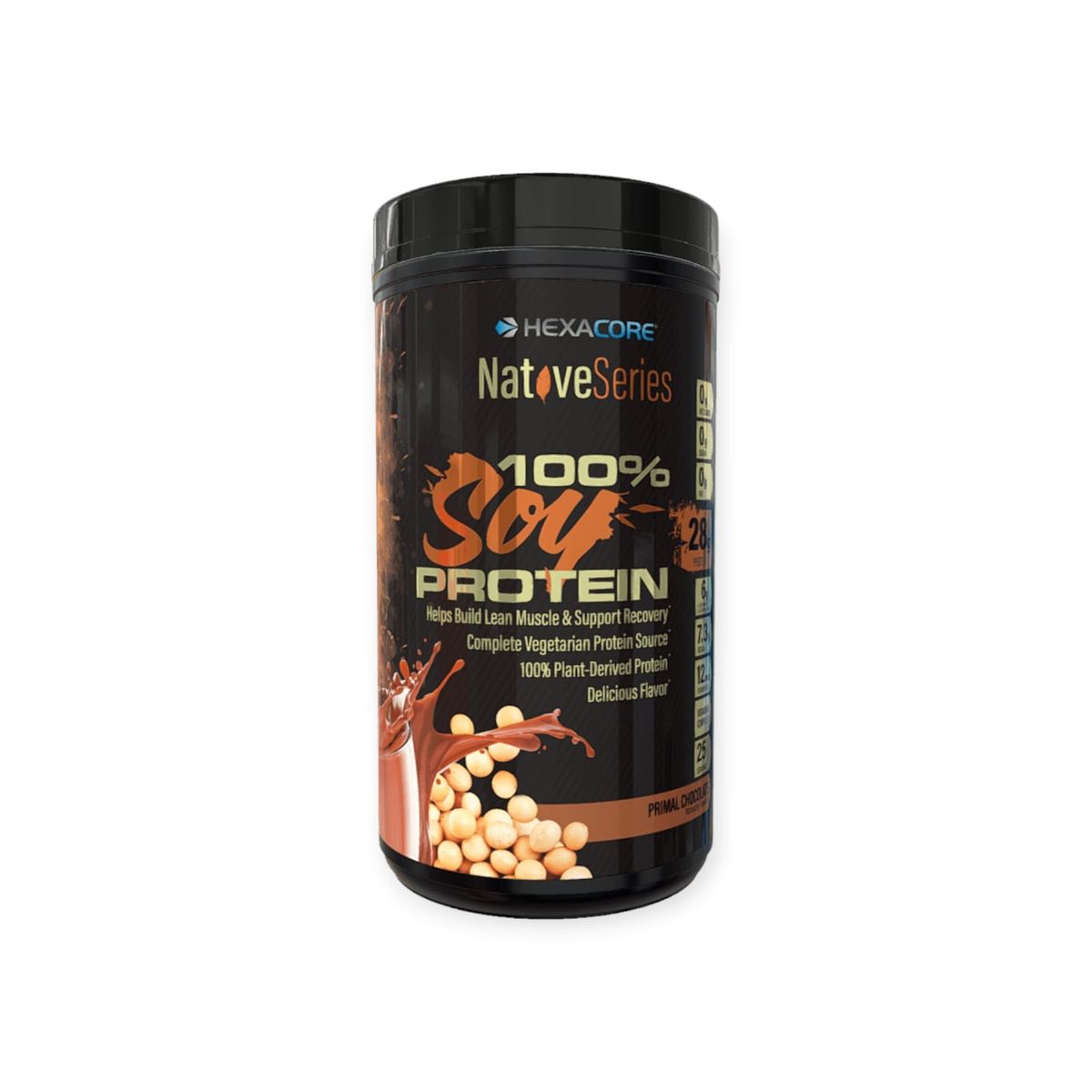 HEXACORE - PROTEINA 100% SOY PROTEIN 2LBS 25 SV CHOCOLATE - HEXACORE