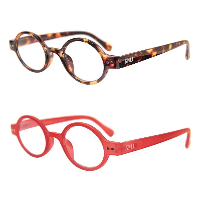KANALLA - Pack 2 Lentes de Lectura Filtro Luz Azul y UV mod Elegant /Tortoise  Rojo 3.0