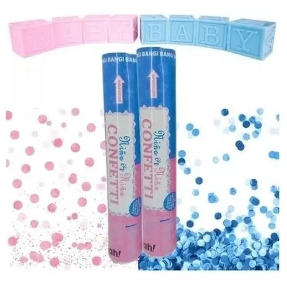 GENERICO - Cañón De Confeti Revelación De Genero Cotillon Baby - Rosa