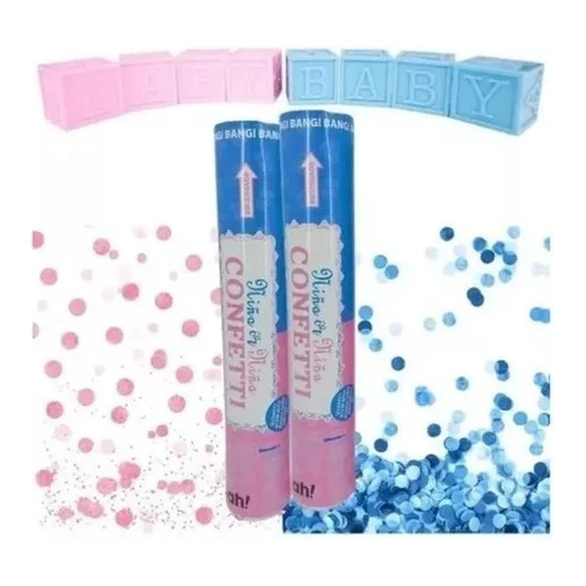 GENERICO - Cañón De Confeti Revelación De Genero Cotillon Baby - Rosa