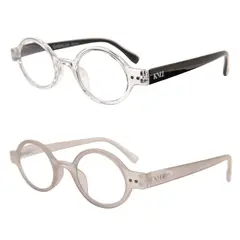 KANALLA - Pack 2 Lentes de Lectura Filtro Luz Azul y UV mod Elegant Transparente /Gris 2.0