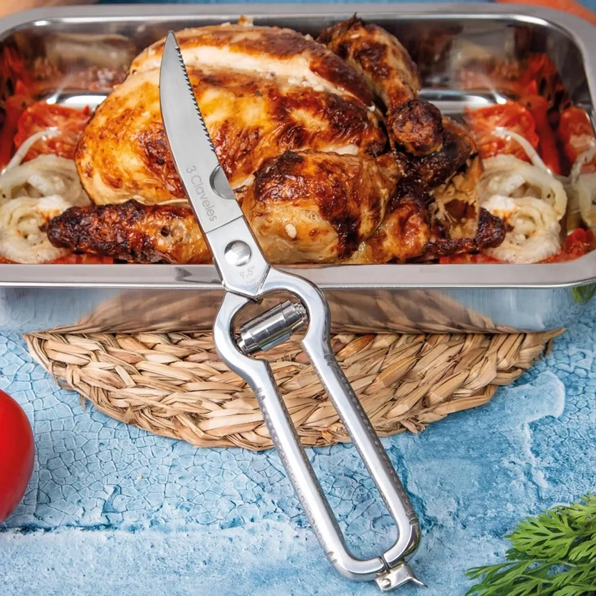 3 CLAVELES - Tijera para Aves  pollo