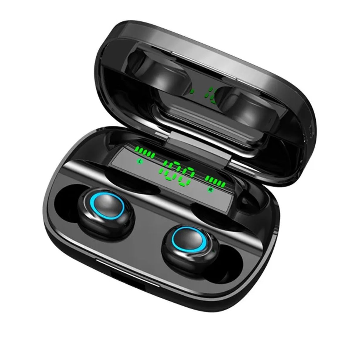CASTLETEC - Audifonos Bluetooth Tws S11 Estuche Carga 2200 Mah- Negros
