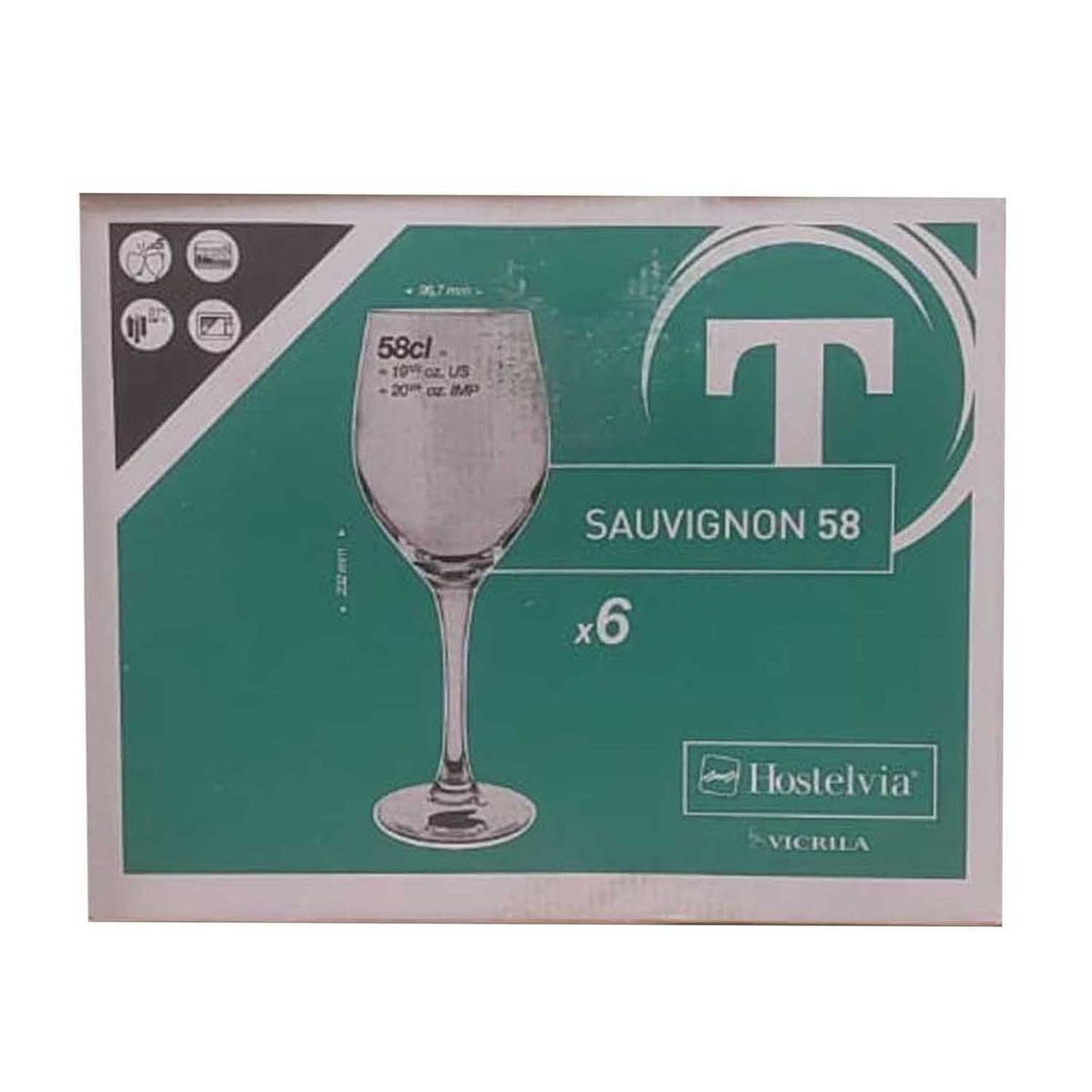 VICRILA - Copa Vino 580 Ml Sauvignon Set 6 Pcs