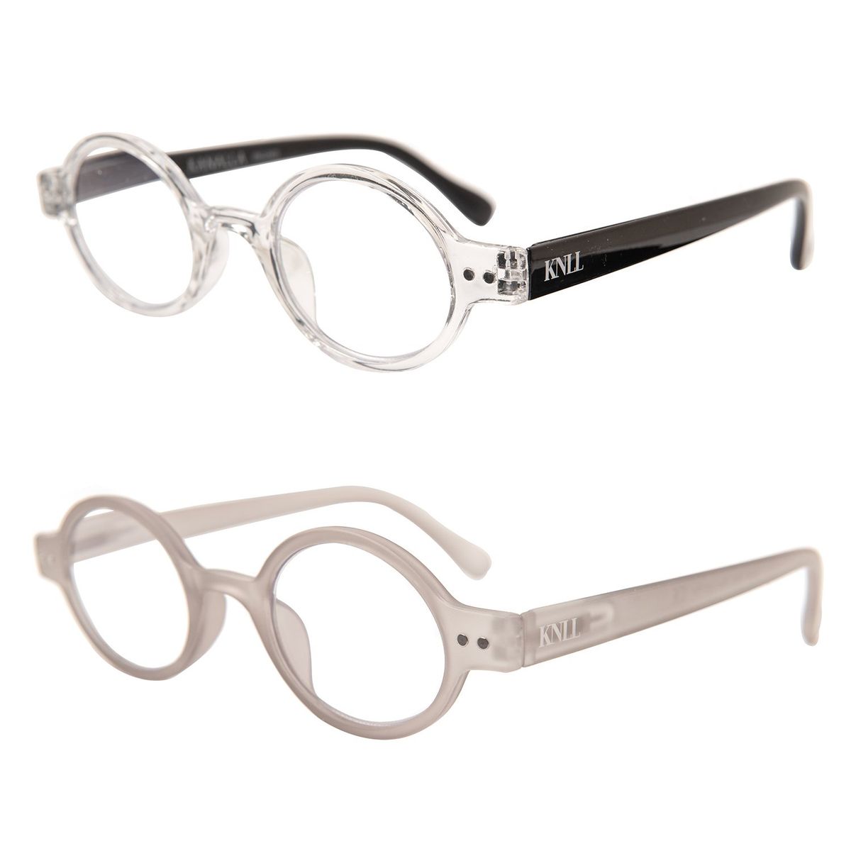 KANALLA - Pack 2 Lentes de Lectura Filtro Luz Azul y UV mod Elegant Transparente /Gris 3.5