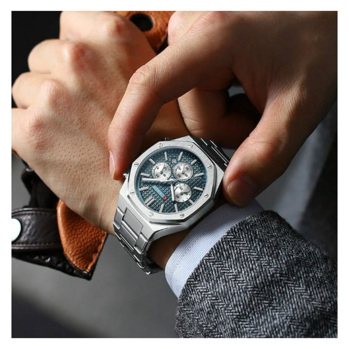 CURREN - Reloj Curren KRED8402 Cuarzo Plata