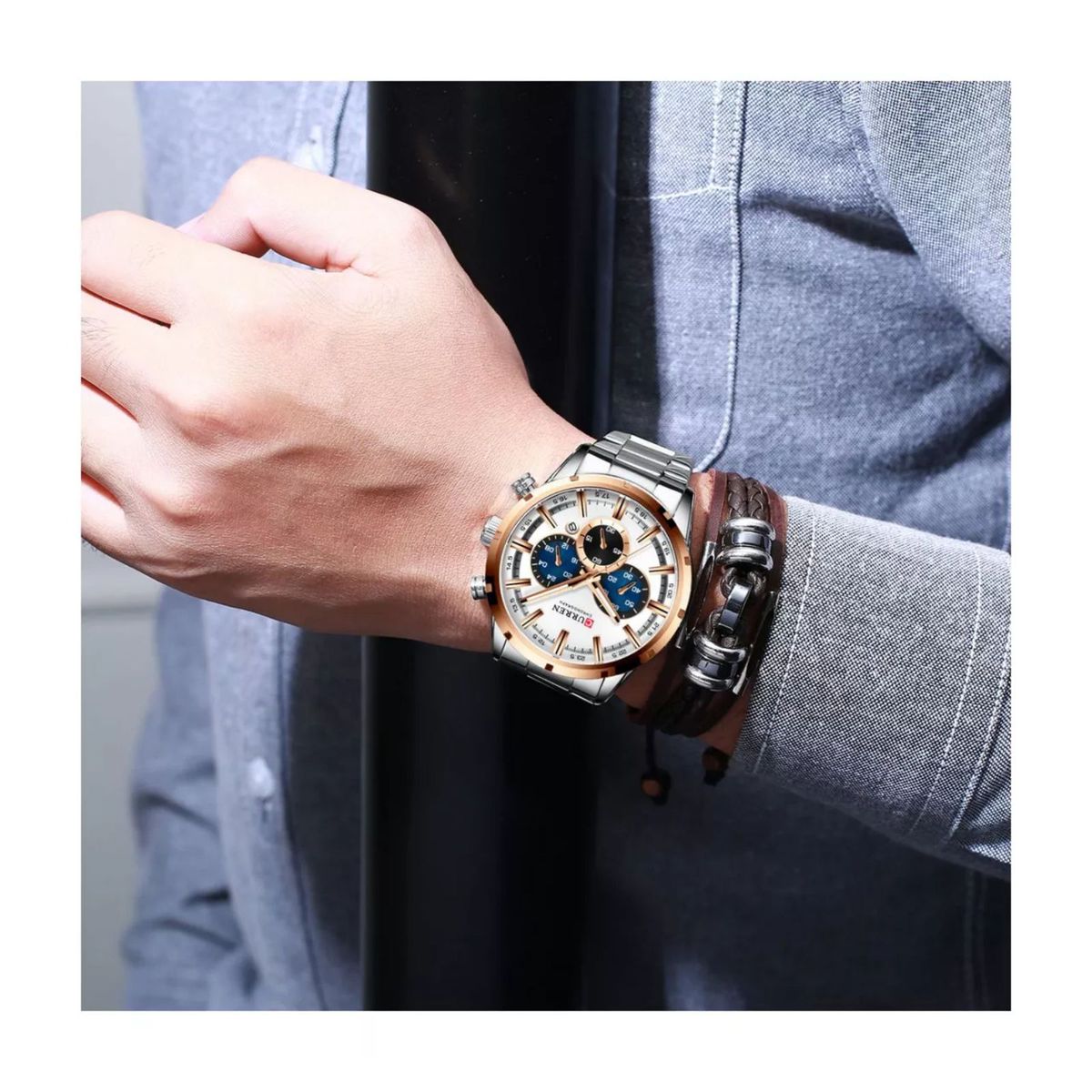 CURREN - Reloj Curren KREC762002 Cuarzo Plata