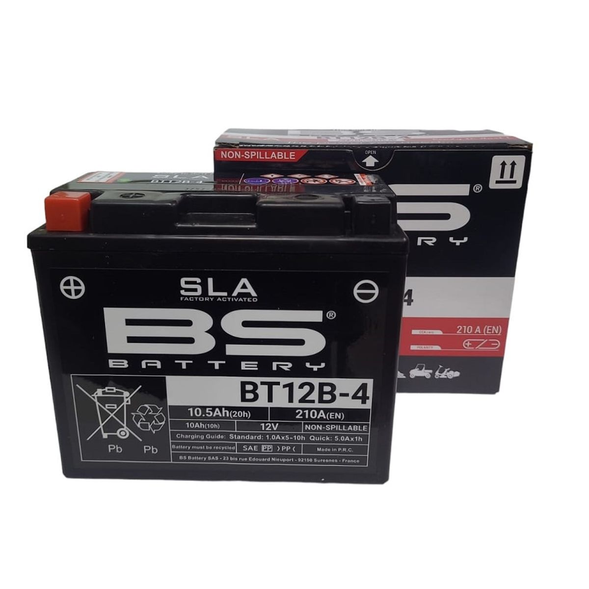 GENERICO - Batería Moto BT12B-4 - YT12B-BS BS BATTERY