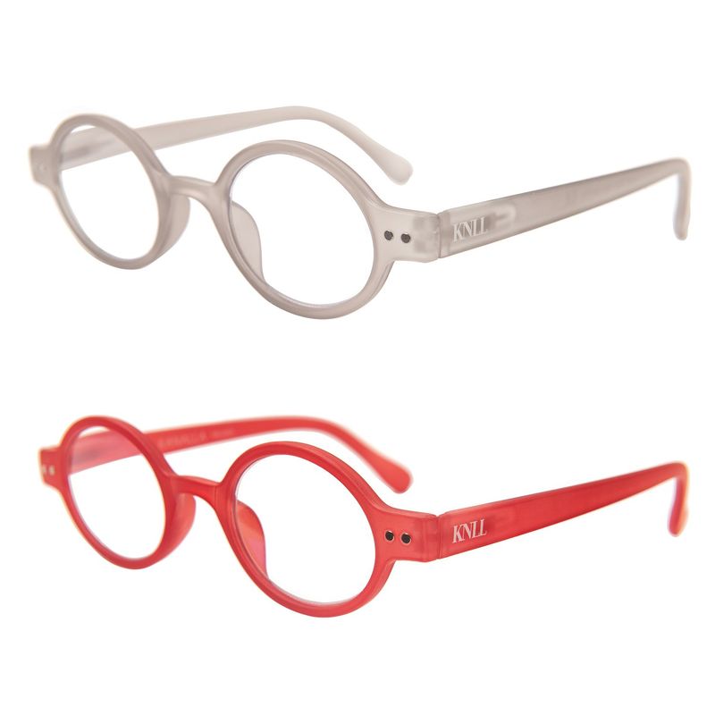 KANALLA - Pack 2 Lentes de Lectura Filtro Luz Azul y UV mod Elegant Gris /Rojo 3.0