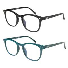KANALLA - Pack 2 Lentes de Lectura Filtro Luz Azul y UV mod Avocat Petróleo /Negro 1.5
