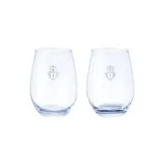 GLASSO - Set 2 Vasos U. De Chile Premium Bar Quincho Bbq Color Cristal