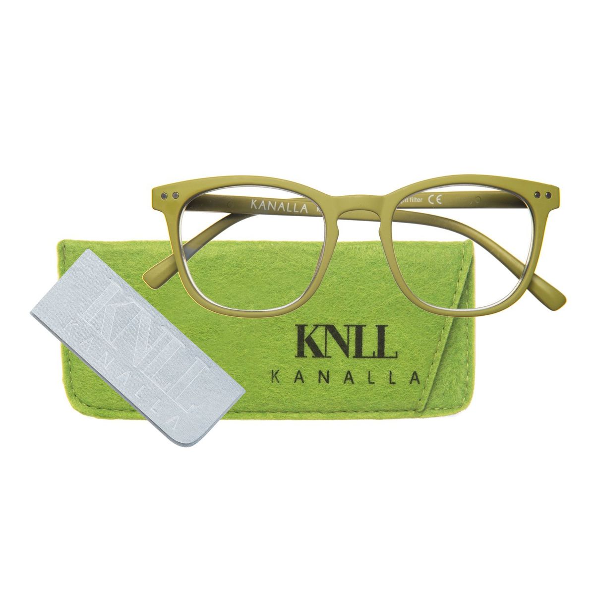 KANALLA - Pack 2 Lentes de Lectura Filtro Luz Azul y UV mod Avocat Transparente/Oliva  3.0