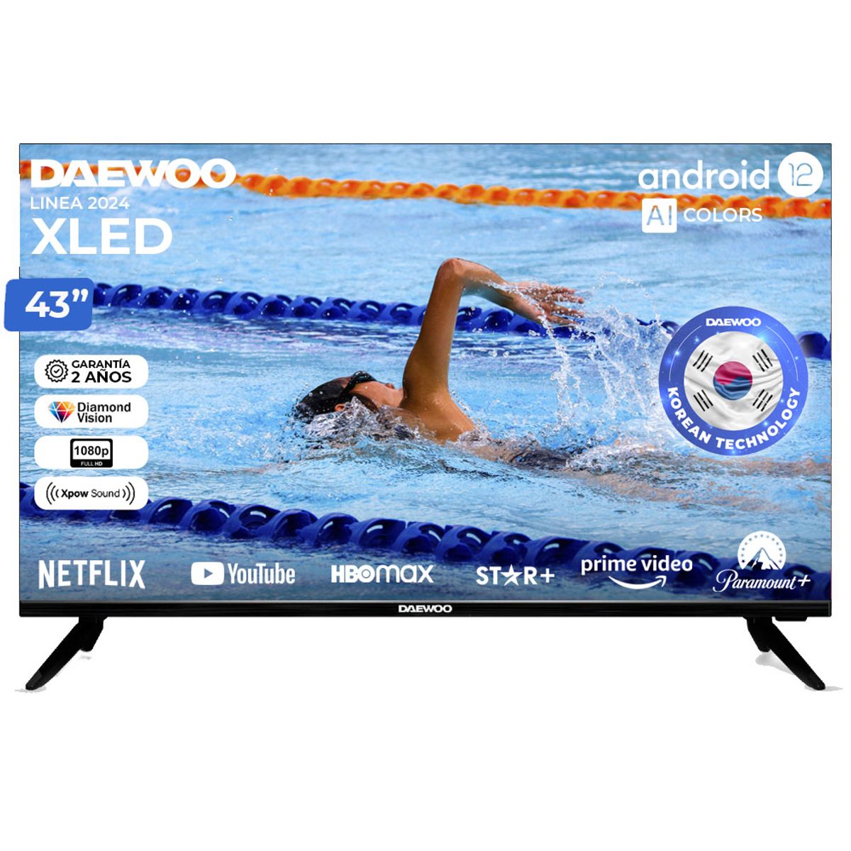 DAEWOO - Televisor Smart Tv Daewoo 43 Led Android 12 Linea Xled 2024