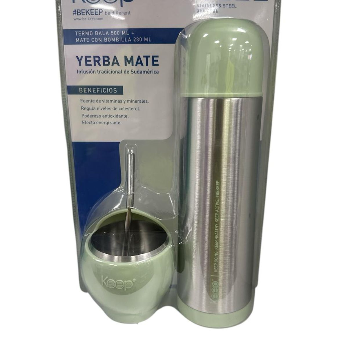 KEEP - Set De Mate + Termo Bala Mate Keep Matero Verde