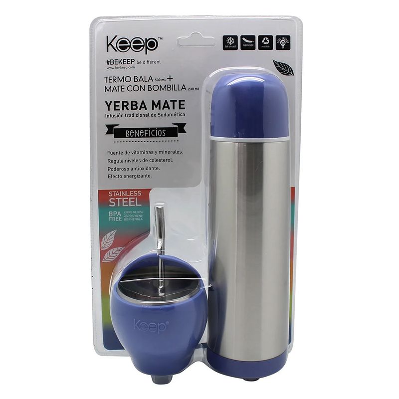 KEEP - Set De Mate + Termo Bala Mate Keep Matero Lila