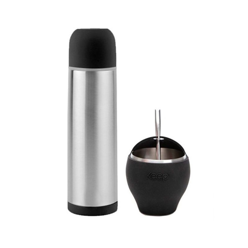 KEEP - Set De Mate + Termo Bala Mate Keep Matero Negro