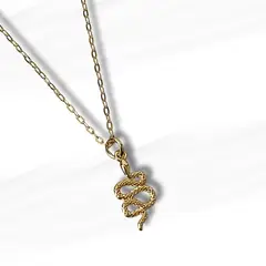 GENERICO - Collar Baño de Oro Serpiente Dorado
