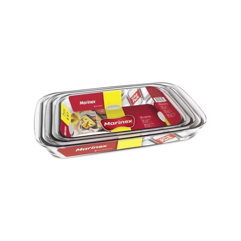 MARINEX - Pack De 3 Fuentes Rectangulares Marinex
