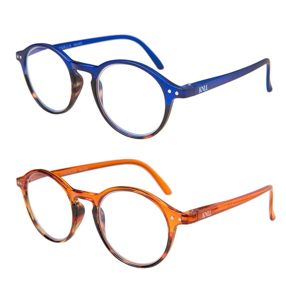 KANALLA - Pack 2 Lentes de Lectura Filtro Luz Azul y UV mod Papillon Azul /Naranjo 3.0