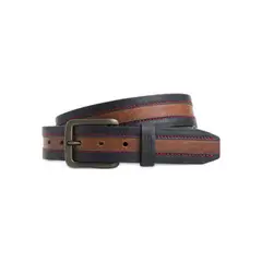 VELEZ - Vélez Cinturón Unifaz Soft Cuero Hombre Punta Trapecio Azul Oscuro