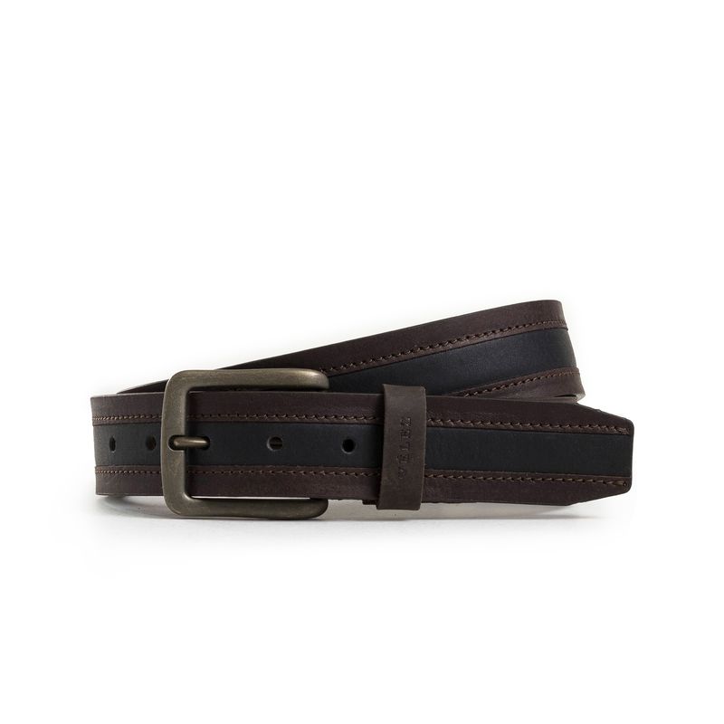 VELEZ - Vélez Cinturón Unifaz Soft Cuero Hombre Punta Trapecio Café
