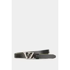 VELEZ - Vélez Cinturón Unifaz Monograma Cuero Mujer Chapa VZ Negro