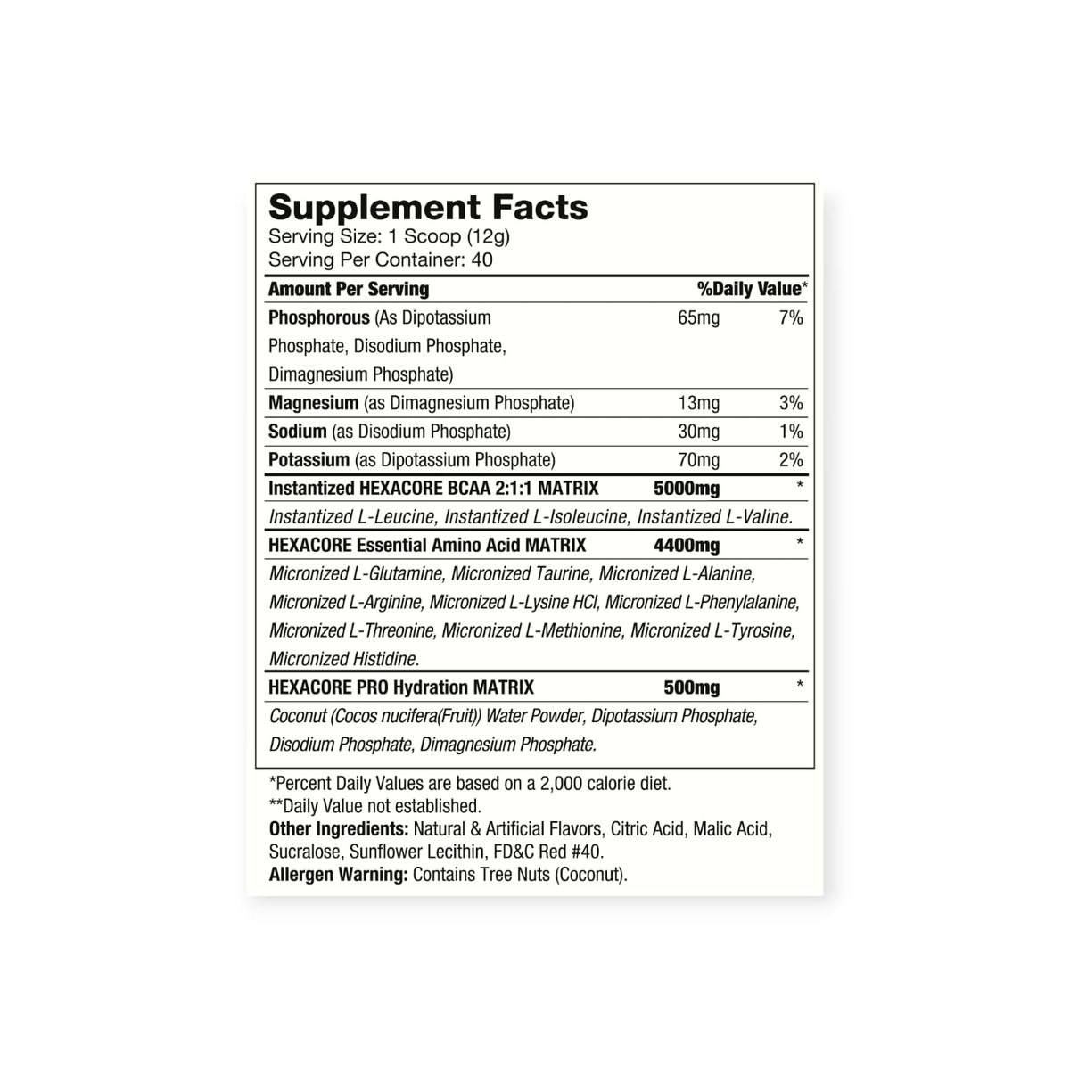 HEXACORE - AMINO OXY 6 40 SERVICIOS 480GR PASSION FRUIT PUNCH- HEXACORE