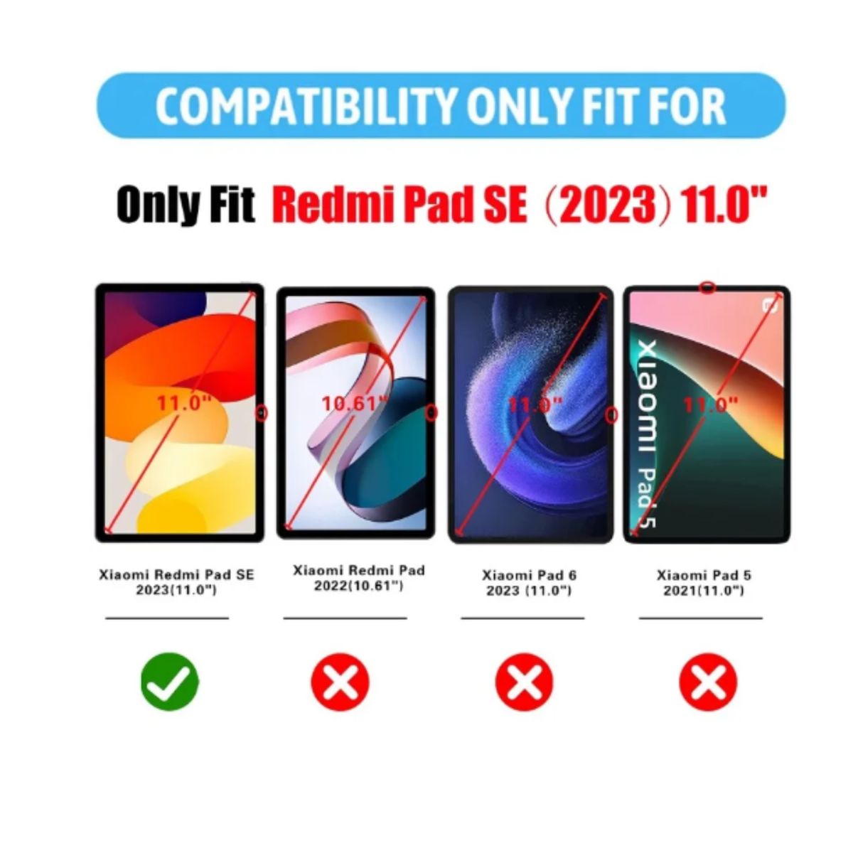 GENERICO - Lámina Mica Vidrio Templado Para Tablet Xiaomi Pad SE 11" 2023