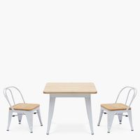 Pack 1 Mesa 2 Sillas Becca Natura/Blanco Form