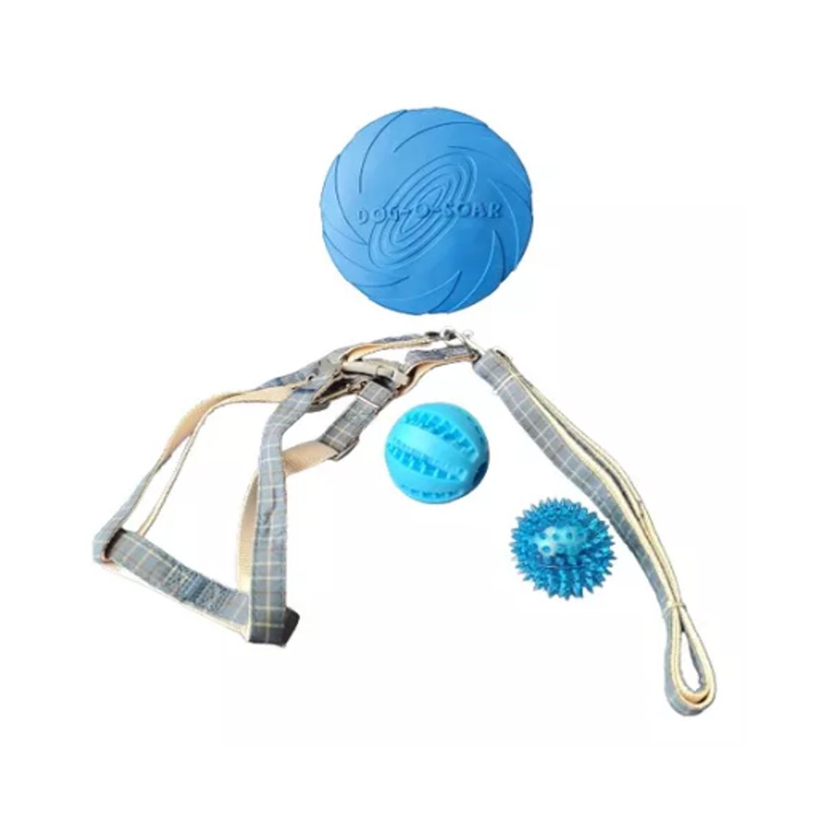 MASCO TODO - Set Árnes y Correa talla L, Frisbee 2 Pelotas Perro Mascotas